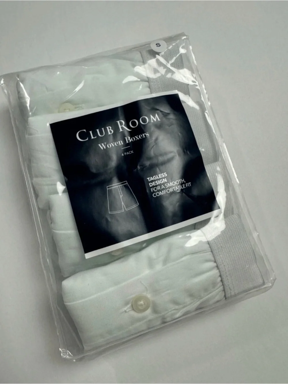 Club Room White Woven Boxers - 4-Pack Classic Set sz. Small